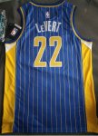 Maillot de Basket #22 Levert Indiana Pacers 2020-21 city Bleu Imprimé